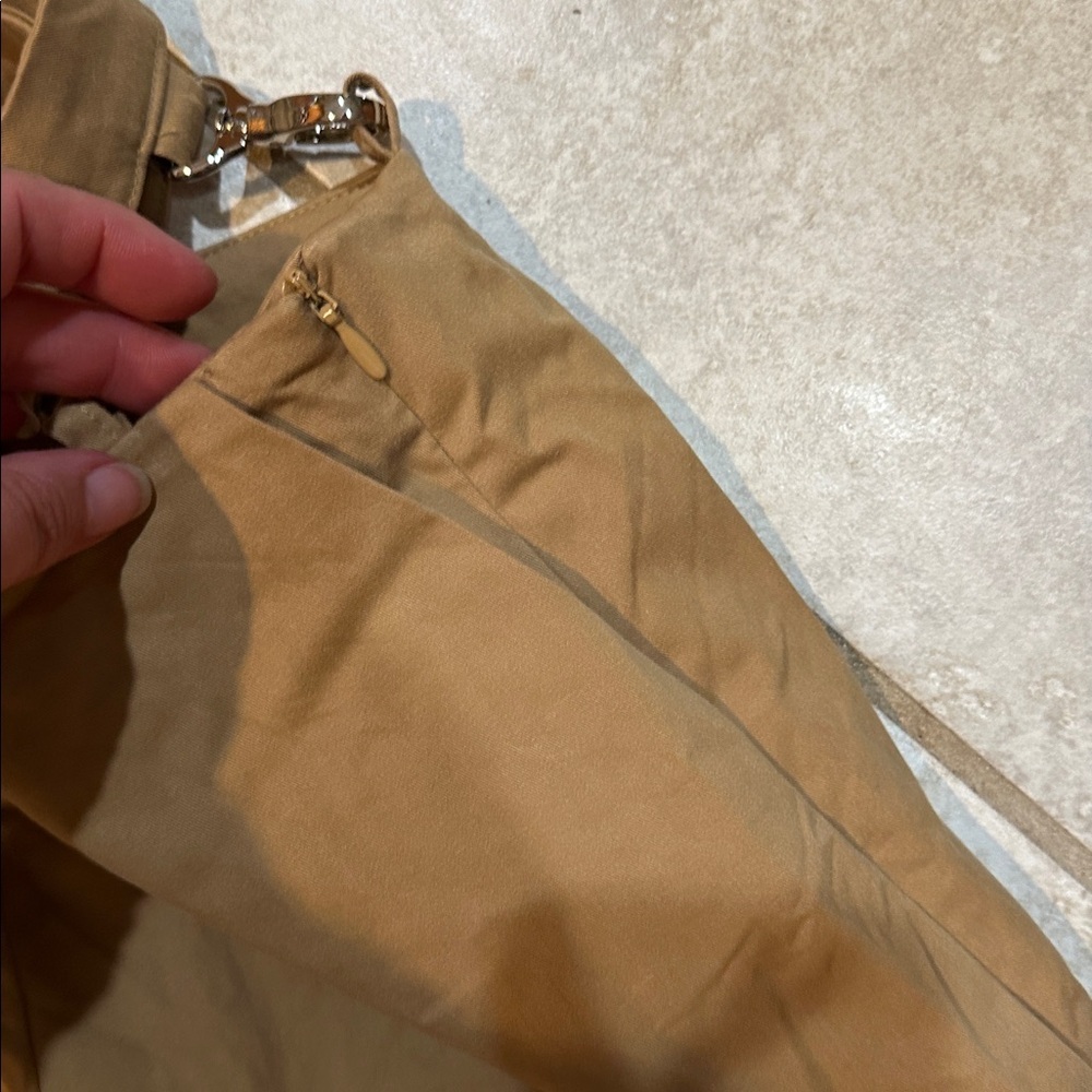 The Ragged Priest Earthling Tan D-Ring Cut Out Waist Baggy Cargo Pants 8 Wide - Picture 6 of 10